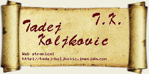 Tadej Koljković vizit kartica